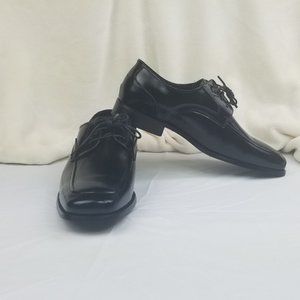 Stacy Adams Mens Black Lace Up Moc Toe Dress Shoes